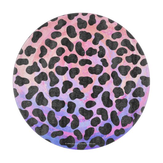 Dalmatiaans zwart-roze afdrukken snijplank (Voorkant)