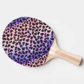 Dalmatiaans zwart-roze afdrukken tafeltennisbatje (Zijkant)