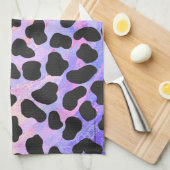 Dalmatiaans zwart-roze afdrukken theedoek (Quarter Fold)