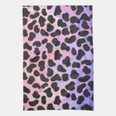 Dalmatiaans zwart-roze afdrukken theedoek (Verticaal)