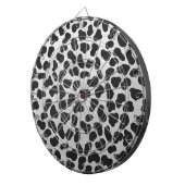 Dalmatiaans zwart-wit afdrukken dartbord (Voorkant Rechts)