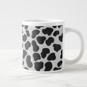 Dalmatiaans zwart-wit afdrukken grote koffiekop (Rechts)