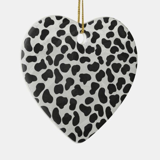 Dalmatiaans zwart-wit afdrukken keramisch ornament (Rechts)