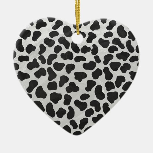 Dalmatiaans zwart-wit afdrukken keramisch ornament (Voorkant)