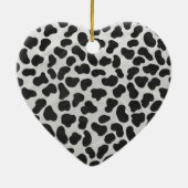 Dalmatiaans zwart-wit afdrukken keramisch ornament (Achterkant)