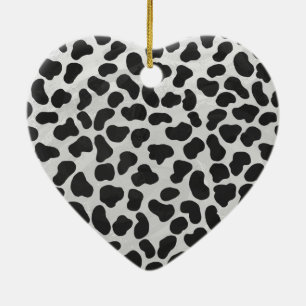 Dalmatiaans zwart-wit afdrukken keramisch ornament