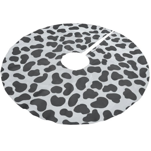 Dalmatiaans zwart-wit afdrukken kerstboom rok (Gekanteld)