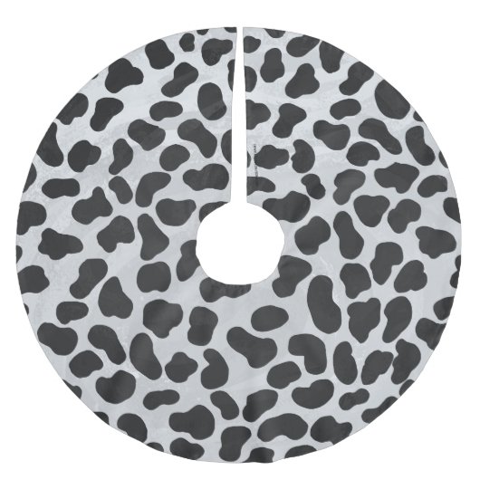 Dalmatiaans zwart-wit afdrukken kerstboom rok (Voorkant)