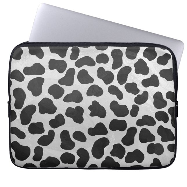 Dalmatiaans zwart-wit afdrukken laptop sleeve (Voorkant)