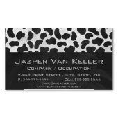 Dalmatiaans zwart-wit afdrukken magnetisch visitekaartje (Voorkant)