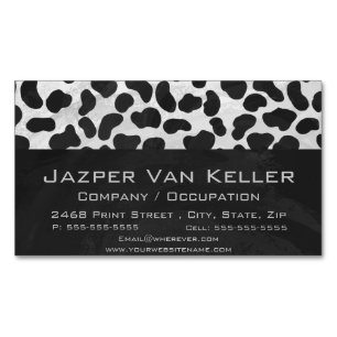 Dalmatiaans zwart-wit afdrukken magnetisch visitekaartje