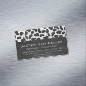 Dalmatiaans zwart-wit afdrukken magnetisch visitekaartje (Voorbeeld)