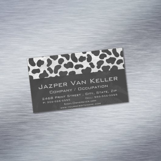 Dalmatiaans zwart-wit afdrukken magnetisch visitekaartje (Voorbeeld)