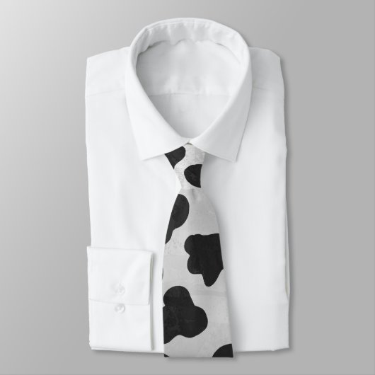 Dalmatiaans zwart-wit afdrukken stropdas (Gebonden)