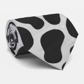 Dalmatiaans zwart-wit afdrukken stropdas (Opgerold)