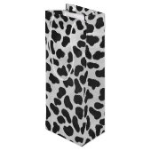 Dalmatiaans zwart-wit afdrukken wijn cadeautas (Achterkant Gekanteld)