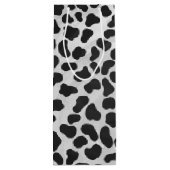 Dalmatiaans zwart-wit afdrukken wijn cadeautas (Achterkant)