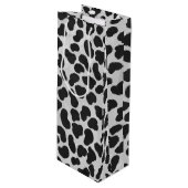 Dalmatiaans zwart-wit afdrukken wijn cadeautas (Voorkant Gekanteld)