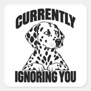 Dalmatiaanse Antisociale Sarcastische Introverte G Vierkante Sticker