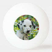 Dalmatiaanse Baby Dog Puppy Foto van Cute Black sp Pingpongbal (Achterkant)