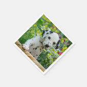 Dalmatiaanse Baby Dog Puppy Foto van Cute Black sp Servetten (Hoek)