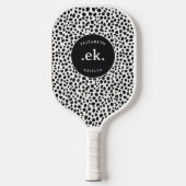 Dalmatiaanse Hond Abstract Patroon Monogram Pickleball Paddle (Voorkant)