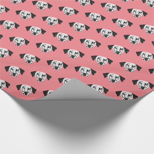 Dalmatiaanse hond met zwarte poot cadeaupapier (Hoek)