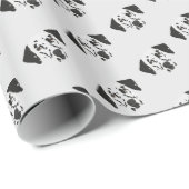 Dalmatiaanse hond met zwarte poot cadeaupapier (Rol Hoek)