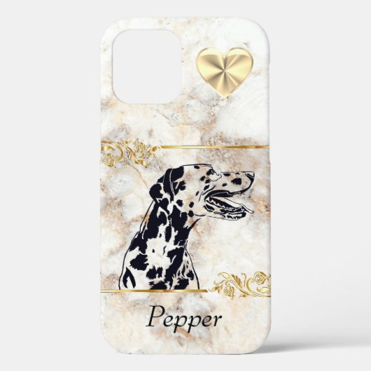 Dalmatiaanse hondenhond, met marmer of Gold geïnkt Case-Mate iPhone Case (Achterkant)