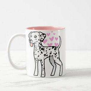 Dalmatiaanse liefde tweekleurige koffiemok