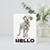 Dalmatiaanse puppy Dog Hallo denken aan jou Briefkaart (Staand voorkant)
