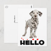 Dalmatiaanse puppy Dog Hallo denken aan jou Briefkaart (Voorkant / Achterkant)