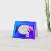 Dalmatiaanse puppy en Roos Dank u wel de fotokaart Bedankkaart (Voorkant)