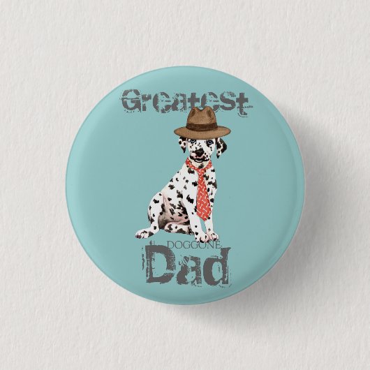 Dalmatiaanse vader ronde button 3,2 cm (Voorkant)