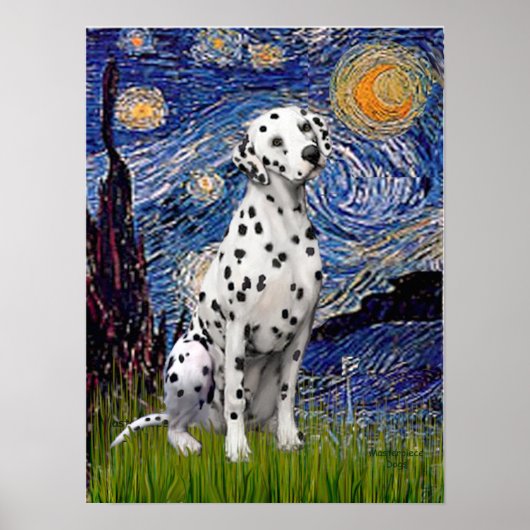 Dalmatian 1 - Sterrennacht (Vert.) Poster (Voorkant)