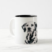 Dalmatian 4 tweekleurige koffiemok (Voorkant links)