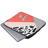Dalmatian Abstract blok afdrukken - Coral Pink Laptop Sleeve (Voorkant onderkant)
