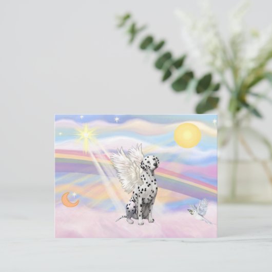 Dalmatian Angel Briefkaart (Staand voorkant)