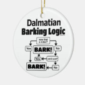 Dalmatian Barking Logic Keramisch Ornament (Links)