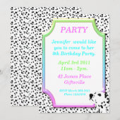 Dalmatian Birthday Party Uitnodiging 2 (Voorkant / Achterkant)