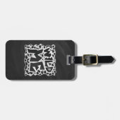 Dalmatian Black and White met Wild Me Bagagelabel (Voorkant horizontaal)