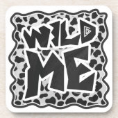 Dalmatian Black and White met Wild Me Drankjes Onderzetter (Voorkant)