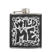 Dalmatian Black and White met Wild Me Heupfles (Voorkant)