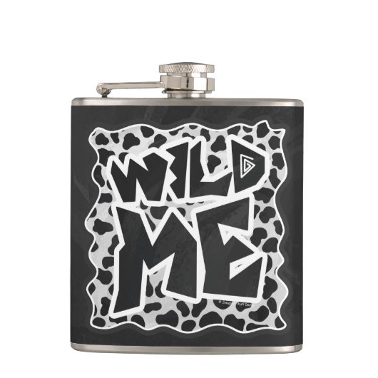 Dalmatian Black and White met Wild Me Heupfles (Voorkant)