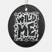 Dalmatian Black and White met Wild Me Keramisch Ornament (Links)