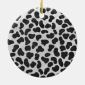 Dalmatian Black and White met Wild Me Keramisch Ornament (Achterkant)