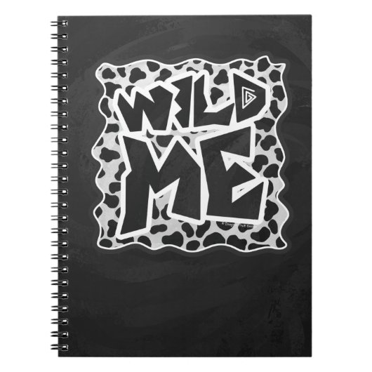 Dalmatian Black and White met Wild Me Notitieboek (Voorkant)