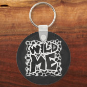 Dalmatian Black and White met Wild Me Sleutelhanger (Voorkant)