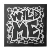 Dalmatian Black and White met Wild Me Tegeltje (Voorkant)