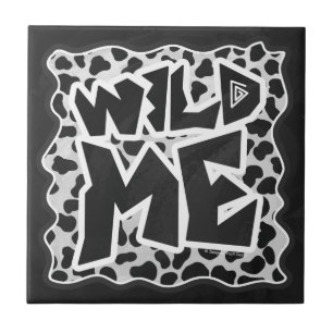 Dalmatian Black and White met Wild Me Tegeltje